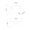 Globo Pallo Plafonski Spot | 2xE14 Bronza | Outlet