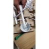 Bela Nordlux DFTP MIB 6 podna lampa sa tankim metalnim telom, okruglom bazom i podesivom glavom