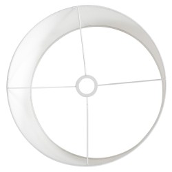 Luksuzni beli platneni abažur sa suptilnom teksturom Steinhauer Prestige Chic K1068 prečnika 40 cm