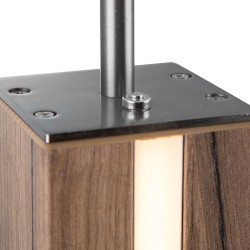 Nemačka luksuzna podna lampa Nino Leuchten Forest od prirodnog hrastovog furnira i tekstila