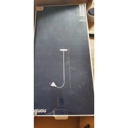 Crna Nordlux Ray Single podna lampa od metala sa podesivom glavom i okruglim postoljem