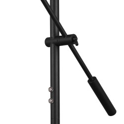 Crna Trio Reality Haora LED podna lampa sa glavnim fluter svetlom i usmerivim čitalačkim krakom