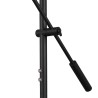 Crna Trio Reality Haora LED podna lampa sa glavnim fluter svetlom i usmerivim čitalačkim krakom