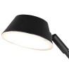 Crna Trio Reality Haora LED podna lampa sa glavnim fluter svetlom i usmerivim čitalačkim krakom
