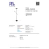 Crna Trio Reality Haora LED podna lampa sa glavnim fluter svetlom i usmerivim čitalačkim krakom