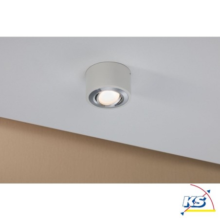 Nemačka nadgradna LED spot lampa Paulmann Argun od brušenog aluminijuma sa nagibom od 50 stepeni