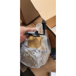 Näve dekorativna baštenska svetleća lopta prečnika 25cm sa efektom braon-žutog kamena