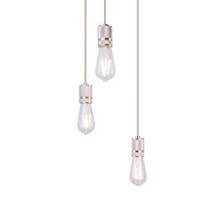 Globo Oliver II Visilica | Srebrni Niklovani Luster | 3xE27 Rasveta