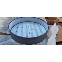 Trio Lugano LED Plafonjera 30cm | Siva Tkanina