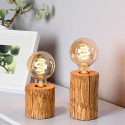 Unikatna rustična stona lampa od masivnog borovog drveta SpotLight Trabo