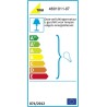 Visoka podna lampa Trio Edison sa kuglom od belog opalnog stakla i metalnim postoljem