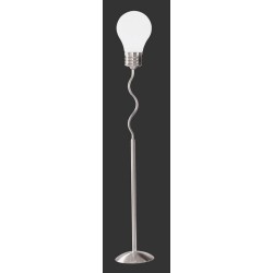 Visoka podna lampa Trio Edison sa kuglom od belog opalnog stakla i metalnim postoljem