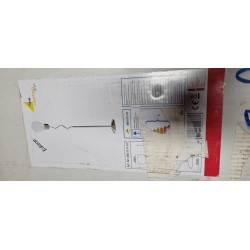 Trio Edison podna lampa sa belim opalnim staklenim abažurom i metalnim postoljem