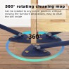 Trougaoni teleskopski mop plave boje sa 360 stepeni rotacijom i 5 mikrofiber krpa za čišćenje
