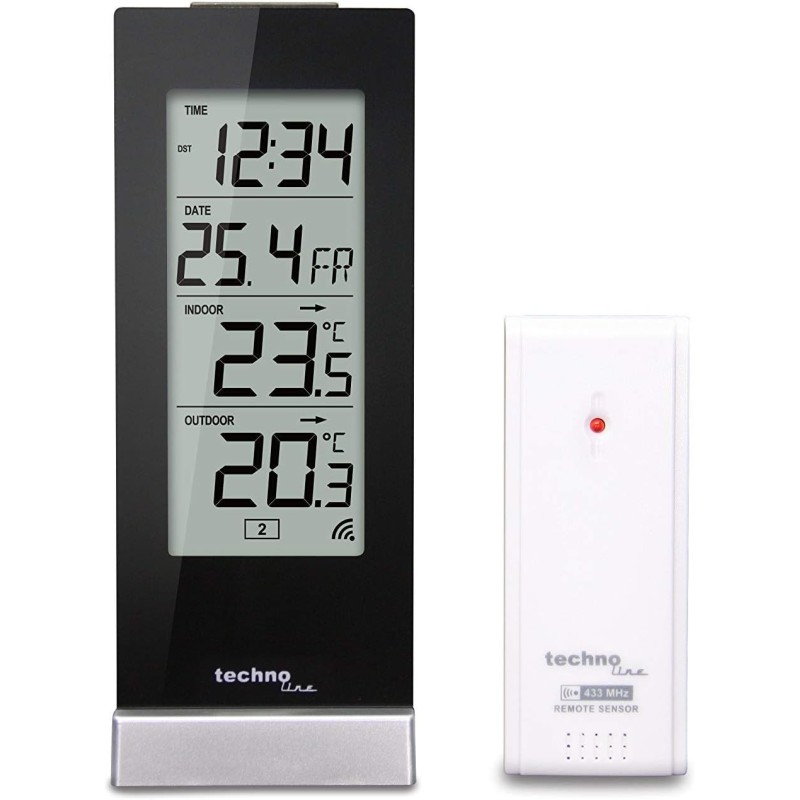 Digitalni radio kontrolisani sat i budilnik Technoline WS 9767 sa bežičnim spoljnim senzorom za temperaturu