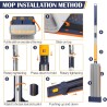 Široki ravni mop od 42 cm sa ugrađenim sistemom za ceđenje i dve mikrofiber krpe
