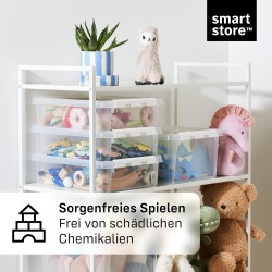 Set od 5 transparentnih SmartStore plastičnih kutija za odlaganje sa kopčama zapremine 3 litra