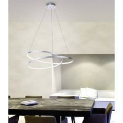 Srebrna Paul Neuhaus Roman LED visilica zakrivljenog oblika sa SimplyDim dimerom