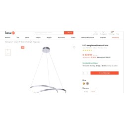 Srebrna Paul Neuhaus Roman LED visilica zakrivljenog oblika sa SimplyDim dimerom