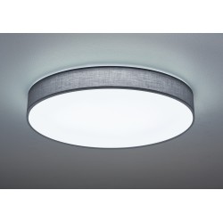 Velika Trio Lugano LED plafonjera od sive tkanine prečnika 75 cm sa daljinskim upravljačem outlet