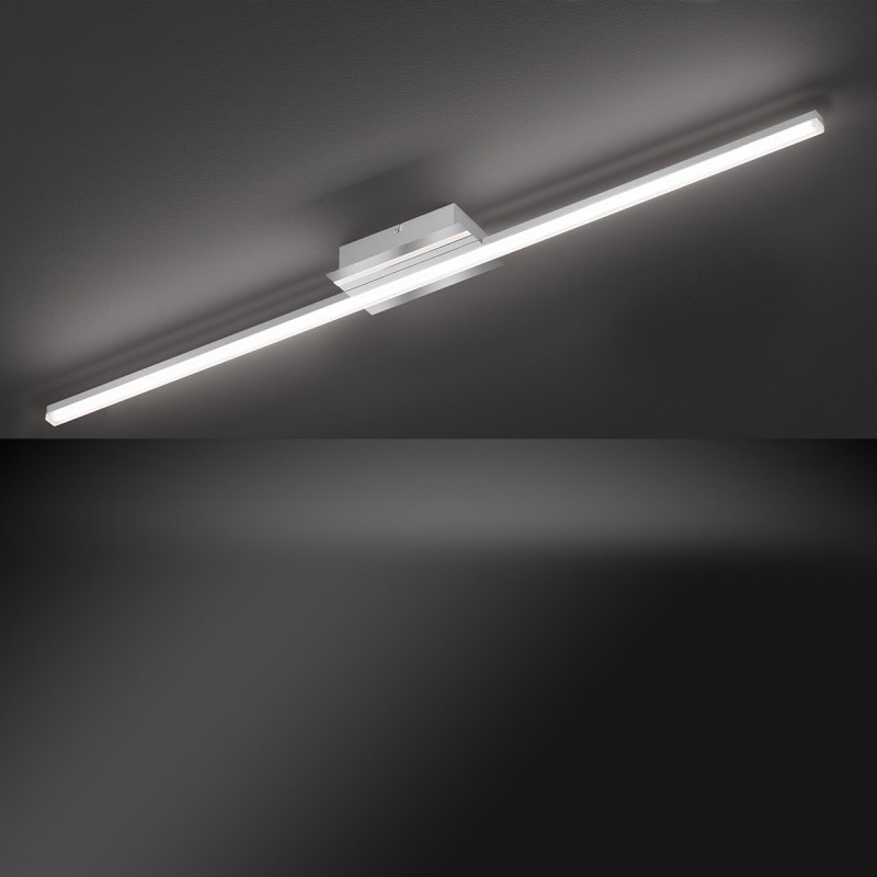 Wofi Clay hromirana linearna LED plafonska lampa dužine 120 cm sa toplom belom svetlošću
