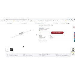 Wofi Clay hromirana linearna LED plafonska lampa dužine 120 cm sa toplom belom svetlošću