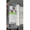 martStore Classic set od 10 providnih kutija za odlaganje 1 L sa poklopcima i belim kopčama