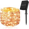 Solarne LED lampice sa 100 dioda na fleksibilnoj bakarnoj žici dužine 10 m i solarnim panelom