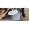 Wofi Shay okrugla LED plafonjera prečnika 60 cm u srebrnoj boji sa toplom belom svetlošću i dimovanjem