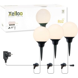Xello set od 3 baštenske lampe sa šiljkom, toplo bela, IP44 | Outlet BGD
