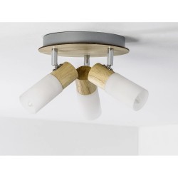 Brilliant Babsan Plafonska Lampa | Drvo Kaučukovca i Hrom | Outlet Bgd