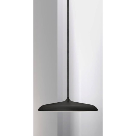 Danska minimalistička crna LED visilica Nordlux Artist 25 sa tekstilnim kablom od 3 metra