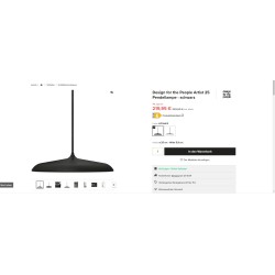 Danska minimalistička crna LED visilica Nordlux Artist 25 sa tekstilnim kablom od 3 metra