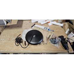 Crna Nordlux Artist 25 LED visilica sa okruglim metalnim abažurom i crnim tekstilnim kablom