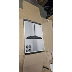 Crna Nordlux Artist 25 LED visilica sa okruglim metalnim abažurom i crnim tekstilnim kablom