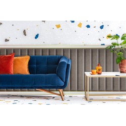 Postergaleria 3D tapacirani akustični zidni panel od braon pliša dimenzija 15x90 cm