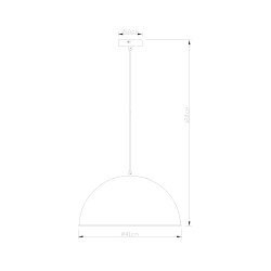 Globo Miram Visilica | Boja Cementa ø41cm | Industrijski Stil