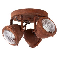 Brilliant Carmen metalna spot lampa u boji rđe sa 3 usmerivača svetla