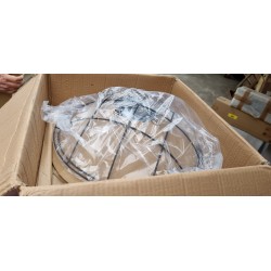 Steinhauer Mexlite LEA siva industrijska visilica 47 cm sa metalnom rešetkom i polomljenim donjim staklom