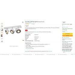 SLV Kalu plafonska lampa od aluminijuma sa tri rotirajuća spota u mat beloj boji outlet