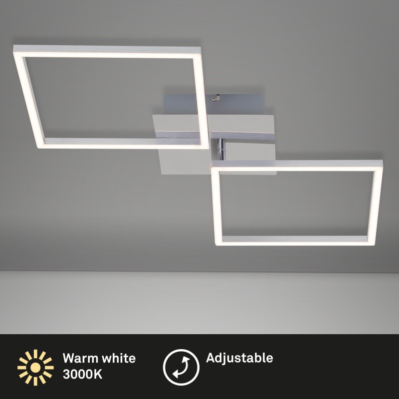 Moderna hromirana LED plafonjera Briloner 76cm sa podesivim krakovima