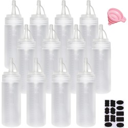 Squeezy set 12 dozir boca 200ml za kečap senf ulje i dekoraciju bez BPA