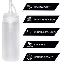 Squeezy Set 12 Boca za Sosove 200ml | Doziranje bez Curenja | Outlet BGD