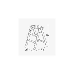 ARiT Osimo Drvene Merdevine 3 Stepenika - Made in Italy | Outlet BGD