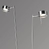 Sompex Bling LED podna lampa od metala u mat hrom boji sa dva podesiva kraka i touch dimerom