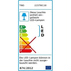 Trio Brad LED zidna lampa od borovog drveta i aluminijuma sa svetlom nagore i nadole