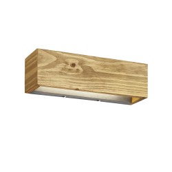Trio Brad LED zidna lampa od borovog drveta i aluminijuma sa svetlom nagore i nadole