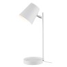 Loistaa Wheeler bela metalna stona lampa sa mat završnom obradom i podesivim abažurom