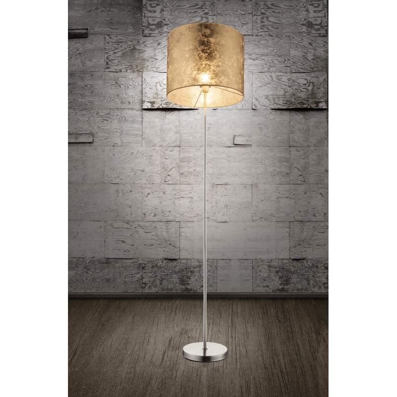 Globo Amy moderna podna lampa zlatni tekstilni abažur visina 160 cm