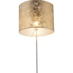 Globo Amy Zlatna Podna Lampa 160 cm | Luksuzni Brušeni Nikl